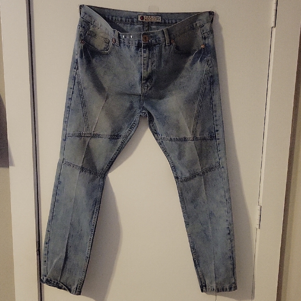 Trendy Slim Fit Jeans in Light Blue